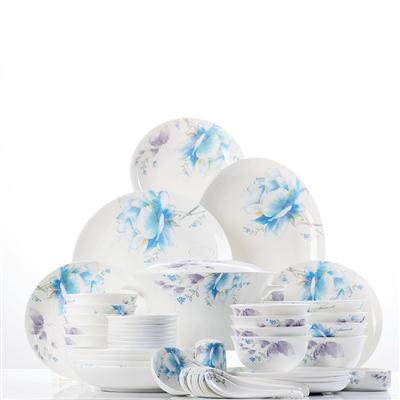 逼逼好紧48头聆听花开骨瓷礼品餐具套装